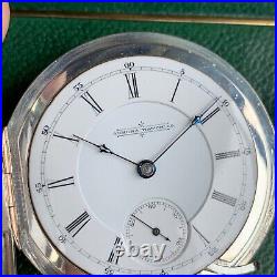 1886 Aurora Watch Co. 18S 15 Jewels Coin Silver Case Pocket Watch