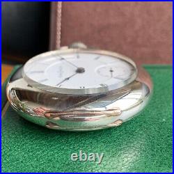1886 Aurora Watch Co. 18S 15 Jewels Coin Silver Case Pocket Watch