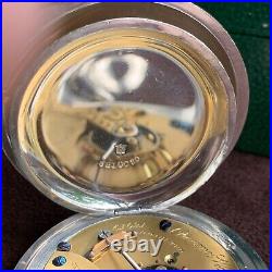 1886 Aurora Watch Co. 18S 15 Jewels Coin Silver Case Pocket Watch