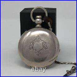 1886 Waltham Broadway M-1877 18s Pocket Watch 3oz Coin Silver Case Key Wind READ