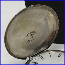 1886 Waltham Broadway M-1877 18s Pocket Watch 3oz Coin Silver Case Key Wind READ