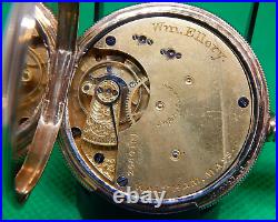 1888 American Waltham Wm Ellery 1873 Model 8S in 18K Solid Gold Hunting Case