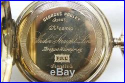 1888 Circa Antique 14kt Gold Hunting Case Pocket Watch Georges Roulet No. 88742