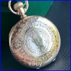 1889 Elgin Grade 95 6S 7 Jewels Gold Filled Fancy Hunter Case Pocket Watch
