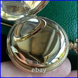 1889 Elgin Grade 95 6S 7 Jewels Gold Filled Fancy Hunter Case Pocket Watch