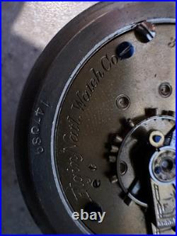 1890 Elgin Pocket Hunter Watch 15j Gr 96 Model 4 Silverode Case 18s