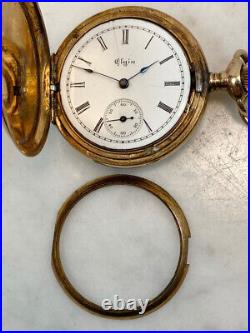 1890's ELGIN National Pocket Watch. 14K Gold Filled Case. Grade 109