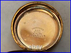 1890's ELGIN National Pocket Watch. 14K Gold Filled Case. Grade 109