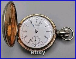 1892 US Watch CO Pocket Watch Model 1889 Gilt Hunter Case 7j 6s Antique Grade 66