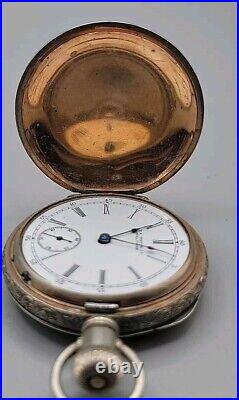 1892 US Watch CO Pocket Watch Model 1889 Gilt Hunter Case 7j 6s Antique Grade 66