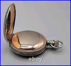 1892 US Watch CO Pocket Watch Model 1889 Gilt Hunter Case 7j 6s Antique Grade 66