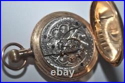 1892 Waltham 14k Hunter Case 15j Crescent St 18s Model 1883 Pocket Watch
