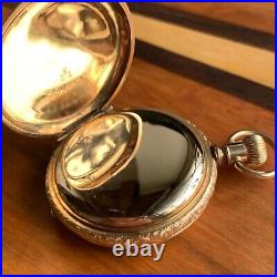 1893 Elgin Grade 117 Fancy Gold Filled Hunter Case Pocket Watch 6S 7 Jewels