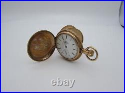 1894 ELGIN Grade 117 Model 2 Pocket Watch 6s Hunter Case 14k Gold fill