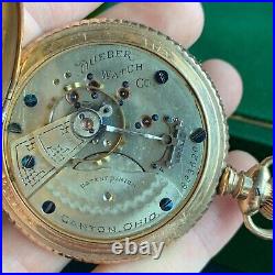 1894 Hampden Grade Dueber 18S 15 Jewels Hunter Case Gold Filled Pocket Watch