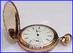 1894 antique Ornate Elgin Hunting Case Pocket Watch EXCELLENT CONDITION