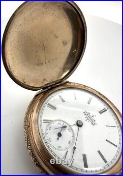 1895 Elgin 6s Gold Filled Hunting Case Pocket Watch