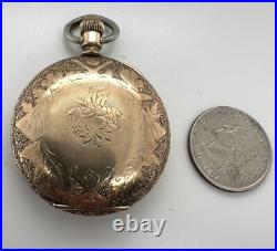 1895 Elgin 6s Gold Filled Hunting Case Pocket Watch