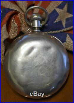1896-98 Columbus King 21 Jewel Pocket Watch with Coin Silver Case
