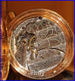 1897 Waltham Seaside 6S Gold Filled Fancy Hunter Case Pocket Watch-Very Nice