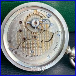 1898 Rockford Grade 935 18S 17 Jewels Oresilver Case Pocket Watch Serviced