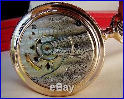 1898 WALTHAM 15 Jewels Pocket Watch in 14K GOLD FILLED ORNATE CASE 18s Runs