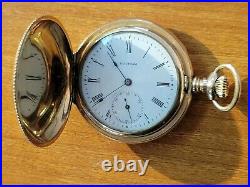1898 Waltham ladies pocket Watch Gold plated full hunter case