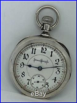 1899 ILLINOIS BUNN Special 18S RR Gr 24J Dueber COIN Silver Case Pocket Watch
