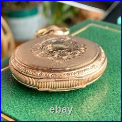 1899 U. S. Watch Co. 6S Fancy Guilloche Gold Filled Hunter Case Pocket Watch