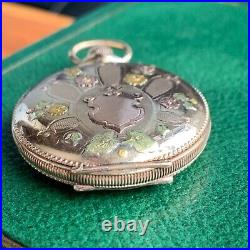 1899 Waltham Tri-Color Fancy Hunter Case Seaside 6S 15 Jewels Pocket Watch