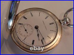18SZ Elgin, Key Wind Pocket Watch, 4oz coin silver Case-1870-Vintage- Serviced