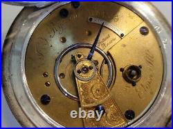 18SZ Elgin, Key Wind Pocket Watch, 4oz coin silver Case-1870-Vintage- Serviced