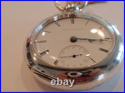 18SZ Elgin, Key Wind Pocket Watch, 4oz coin silver Case-1870-Vintage- Serviced