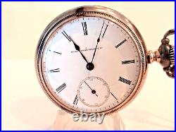 18SZ Elgin Pocket Watch-in Display Case. +Fob -Serviced-15J 1883