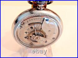 18SZ Elgin Pocket Watch-in Display Case. +Fob -Serviced-15J 1883