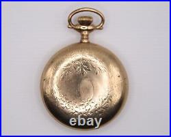 18S B&B Royal 20yr Gold Filled Open Face Pocket Watch Case 1039