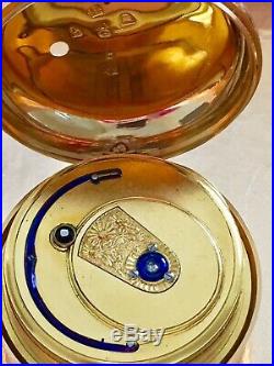 18 K Gold 1815 Joseph Johnson Eng. Pair Cased Fusee Watch Time Keeper Near Mint