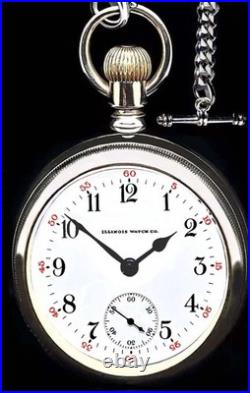 18 Size High End 21 Jewels Display Case RR Pocket Watch ILLINOIS Bunn Special