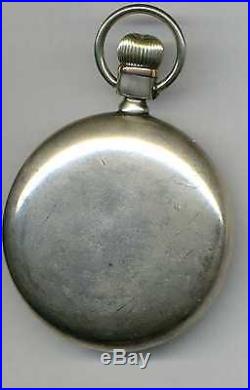 18 size Rockford pocket watch Our Own w. Superb fancy dial in 4 oz. Silver case