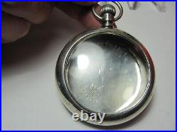 18 sz STERLING pocket watch case. 3 piece/overall EXCELLENT /Ready for a Movement