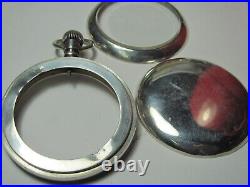 18 sz STERLING pocket watch case. 3 piece/overall EXCELLENT /Ready for a Movement