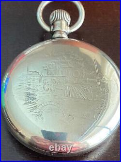 18s Philadelphia Pocket Watch Co. Case Only. Choo Choo On Back, Very Nice Shape