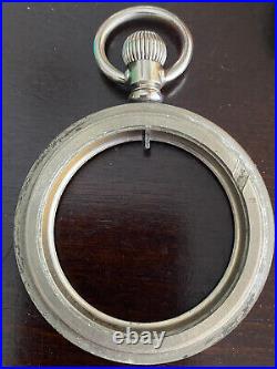 18s Philadelphia Pocket Watch Co. Case Only. Choo Choo On Back, Very Nice Shape