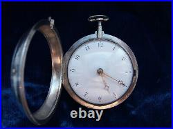 18th century pair case verge watch in superb condition and perfect working order
