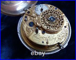 18th century pair case verge watch in superb condition and perfect working order