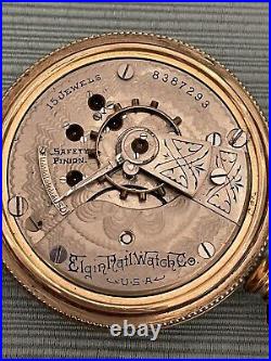 1900 Elgin Grade 218 Model 5 18s 15j Watch With Guaranteed Giant X GF Case