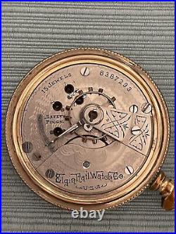 1900 Elgin Grade 218 Model 5 18s 15j Watch With Guaranteed Giant X GF Case