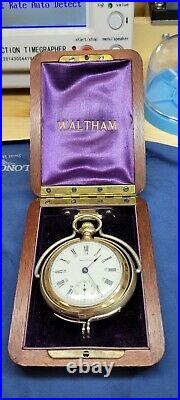 1900's Gold Filled Waltham Pocket Watch With Case P. S. Barlett