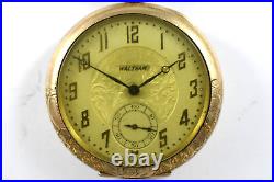 1901 Waltham Maximus 12s 21J OF Pocket Watch withKeystone JBOSS 20Yr Case lot. Wo