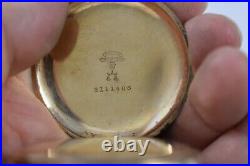 1901 Waltham Maximus 12s 21J OF Pocket Watch withKeystone JBOSS 20Yr Case lot. Wo